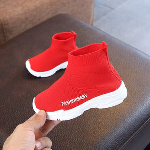 HGM Kids Sneakers Children Casual Shoes Slip-on Breathable Kids Socks Shoes Non-slip Snow Boots Boys Girls Sport Shoes