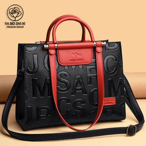 Large Capacity Retro Ladies Bag Leather Woman Handbag Designer  Women Bag Large Brand Bags Luxury