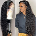Cargar imagen en el visor de la galería, HGM Deep Wave Frontal Wig Lace Front Human Hair Wigs For Women Water Wave Pre Plucked Brazilian Curly Human Hair Wig
