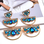 Load image into Gallery viewer, New Design Long Metal Colorful Crystal Drop Earrings High-Quality Fashion Rhinestones Jewelry Accessories For Women
