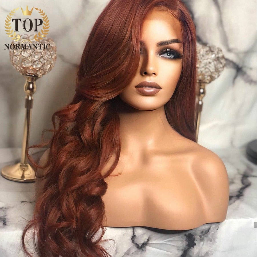 Lace Front Wigs With Baby Hair Brown Color Brazilian Remy Human Hair Wig For Women Body Wave Glueless Wigs