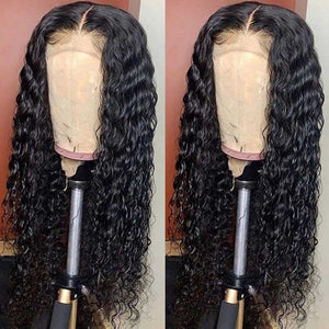 HGM Ombre Deep Wave Frontal Wig Honey Blonde Transparent Lace Wigs Curly Lace Front Human Hair Wigs T Part Highlight Deep Wave Wig