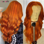 Load image into Gallery viewer, Ginger Lace Front Wig Brazilian Body Wave Wig Colored Human Hair Wigs 13x4 Lace Front Human Hair Wigs 180 Density

