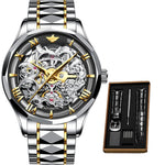 Load image into Gallery viewer, OUPINKE  Luxury Men Mechanical Wristwatch Automatic Watch Men Skeleton Tungsten steel Sapphire Watch
