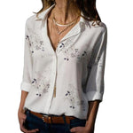 Load image into Gallery viewer, Long Sleeve Women Blouses Turn-down Collar Blouse Shirt Casual Tops Elegant Work Wear
