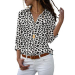 Load image into Gallery viewer, Long Sleeve Women Blouses Turn-down Collar Blouse Shirt Casual Tops Elegant Work Wear
