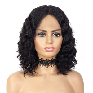 HGM Short Loose Wave Lace Part Human Human Hair Pre Plucked for Women Natural Brizillian Human Hair Wig