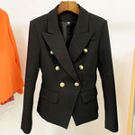 Load image into Gallery viewer, Blazer Jacket Women&#39;s Classic Double Breasted Metal Lion Buttons Blazer Outer
