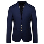 Load image into Gallery viewer, Chinese Style Stand Collar Business Casual Wedding Slim Fit Blazer Men Casual Suit Jacket
