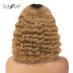 Load image into Gallery viewer, HGM Short Loose Wave Lace Part Human Human Hair Pre Plucked for Women Natural Brizillian Human Hair Wig
