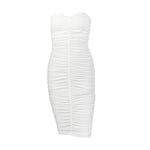 Load image into Gallery viewer, Neon Green Tube Dress Women Ruched Long Bandage Dress Sexy Strapless Bodycon Tie Dye Party Vestidos
