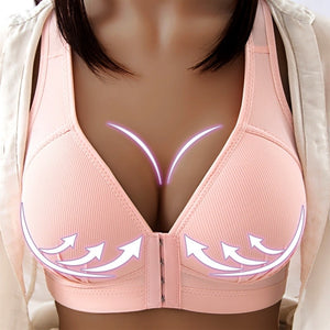 Sexy Push Up Bra Front Closure Solid Color Brassiere Wireless Bralette Breast Seamless Bras For Women