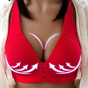Sexy Push Up Bra Front Closure Solid Color Brassiere Wireless Bralette Breast Seamless Bras For Women