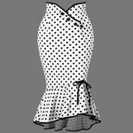 Load image into Gallery viewer, Summer Skirt Fashion Women High Waist Lady Office Skirt Sexy Slim Polka Dot Mermaid Skirt Trumpet Ruffle Women Work Office Skirt
