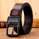 Load image into Gallery viewer, Men Belt High Quality Leather Belt Men Genuine Leather Strap Luxury Pin Buckle
