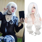 Load image into Gallery viewer, Long Wavy Cosplay Black Purple White Red Pink Blue Blonde Orange Sliver Gray 80 Cm Synthetic Hair Wigs

