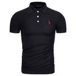 Load image into Gallery viewer, Mens Casual Deer Embroidery Cotton Polo shirt Men Short Sleeve High Quality polo men
