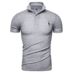 Load image into Gallery viewer, Mens Casual Deer Embroidery Cotton Polo shirt Men Short Sleeve High Quality polo men
