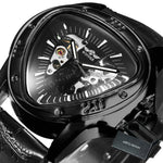 Cargar imagen en el visor de la galería, Winner Official Triangle Golden Skeleton Watch for Men Mechanical Automatic Sport Men&#39;s Watches  Top Brand Luxury Clock
