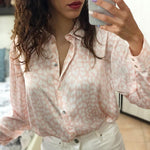 Load image into Gallery viewer, women satin blouse long sleeve zebra print shirts vintage office ladies tops femme chandails za 2020 fashion blusa de mujer ins
