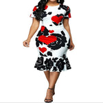 Load image into Gallery viewer, Women Casual Floral Print Office Bodycon Mermaid Dresses Elegant Evening Birthday Party Dress
