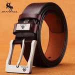Load image into Gallery viewer, Genuine Leather For Men&#39;s High Quality Buckle Jeans Cowskin Casual Belts
