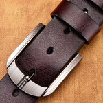 Load image into Gallery viewer, Genuine Leather For Men&#39;s High Quality Buckle Jeans Cowskin Casual Belts
