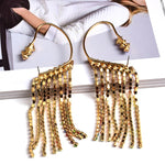 Load image into Gallery viewer, Long Colorful Crystal Chain Tassel Drop Earrings High-Quality Luxury Fashion Jewelry Accessories For Women
