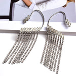 Load image into Gallery viewer, Long Colorful Crystal Chain Tassel Drop Earrings High-Quality Luxury Fashion Jewelry Accessories For Women
