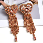 Load image into Gallery viewer, Statement Long Colorful Crystal Chain Tassel Drop Earrings High-Quality Fashion Trend Jewelry Accessories For Women
