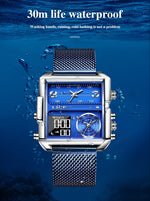Load image into Gallery viewer, HGM LIGE Luxury Men Quartz Digital Watch Creative Sport Watches Male Waterproof Wristwatch Montre Homme Clock Relogio Masculino+box
