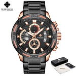 Load image into Gallery viewer, Top Brand Luxury Gold Stainless Steel Quartz Watch Men Waterproof Sport Chronograph Relogio Masculino
