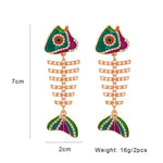 Load image into Gallery viewer, Pearl Earring For Women Gold Color Crystal Beaded Drop Earrings Trendy Jewelry Statement Earrings
