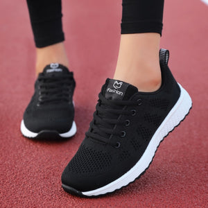 Sneakers Women Shoes Flats Casual Ladies Shoe Woman Lace-Up Mesh Light Breathable Female zapatillas de deporte para mujer