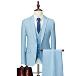 Load image into Gallery viewer, Men Slim Business Casual Suits Dress Three-piece Set Jacket Pants Vest
