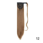 Load image into Gallery viewer, Long Straight Ponytail Hair Synthetic Extensions Heat Resistant Hair 22Inch Wrap Around Pony Hairpiece for Women
