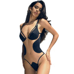 Load image into Gallery viewer, Hollow Out Sheer Mesh Women Sexy Club Patchwork Bikini Jumpsuit Low Cut Sling Translucent Rompers
