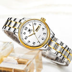 Load image into Gallery viewer, HGM Luxury Brand Women Watches Quartz Wrist Watch Gold Date Stainless Steel Waterproof Ladies Fashion Bracelet  Set
