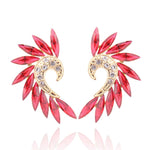 Load image into Gallery viewer, HGM 16 Colors Small Heart Wings Stud Earrings Acrylic Crystal Stone Women Piercing Earrings Trendy Wedding Jewelry
