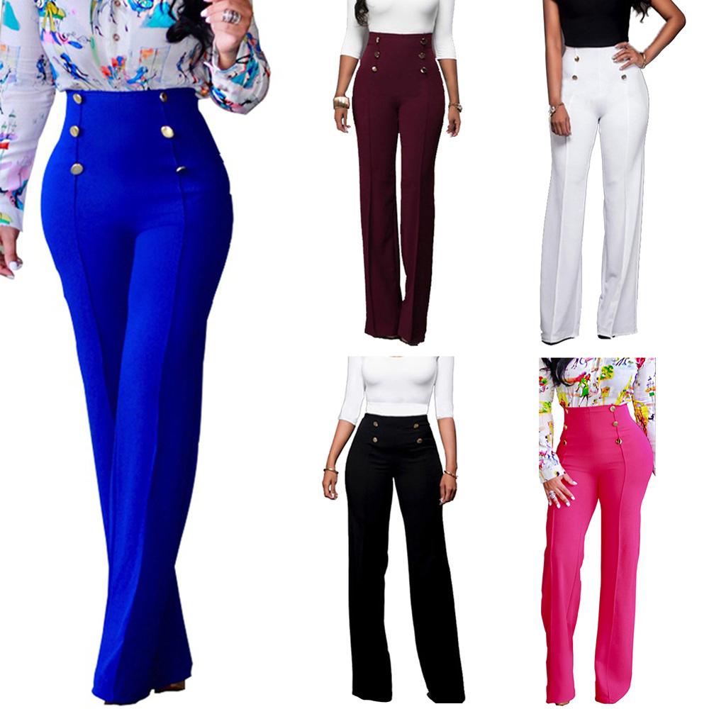 Women high waist long pants female clothes trousers