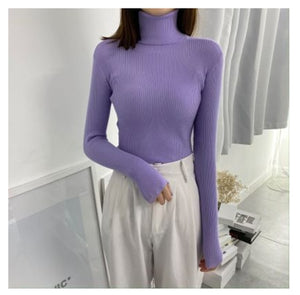 Women Sweaters 2021Autumn Winter Tops Korean Slim Women Pullover Knitted Sweater Jumper Soft Warm Pull Femme