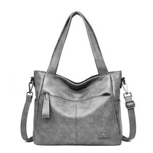 Quality Women's Leather Top Handle Bags Female Shoulder Sac Tote Shopper Bag Bolsa Feminina Luxury Designer Handbags for Woman