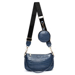 Load image into Gallery viewer, Fashion chains women shoulder bags designer wide strap messenger leather crossbodyl purse 3 bag set
