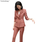 Load image into Gallery viewer, HGM Women 2 Piece Set Single Breasted Loose Blazer and Trouser
