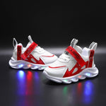 Load image into Gallery viewer, HGM New LED Children Glowing Shoes Baby Luminous Sneakers Boys Lighting Running Shoes  Kids Breathable Mesh Sneakers
