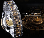 Load image into Gallery viewer, Luxury Men Automatic Mechanical Wristwatch Waterproof Stainless Steel Diamond Watch Golden Men&#39;s Clock Vintage
