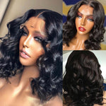 Load image into Gallery viewer, Highlight Wig Human Hair Wigs Short Bob Wig For Black Women T Part Brazilian Pre Plucked With Baby Hair Body Wave Lace Front Wig
