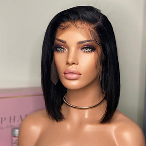 HGM Bob Wig Lace Front Human Hair Wigs Pre Plucked With Baby Hair Brazilian Straight Short 13x4 Hd Lace Frontal Wig