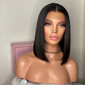 HGM Bob Wig Lace Front Human Hair Wigs Pre Plucked With Baby Hair Brazilian Straight Short 13x4 Hd Lace Frontal Wig