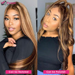 Load image into Gallery viewer, Highlight Wig Brazilian Body Wave Wig Lace Front Human Hair Wigs For Black Women Honey Blonde Ombre Lace Frontal Wig Remy
